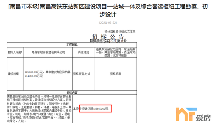 南昌東站啟動招標(biāo)，總投資32.57億元，預(yù)計(jì)2024年12月完工